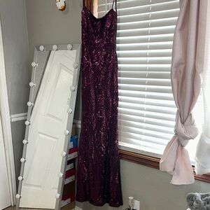 WINDSOR Elegant Purple Sequin Dress
